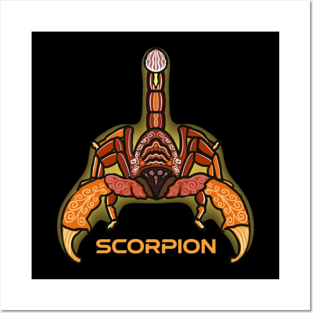 Scorpion zodiac sign birthdaygift Wall Art by Mareteam